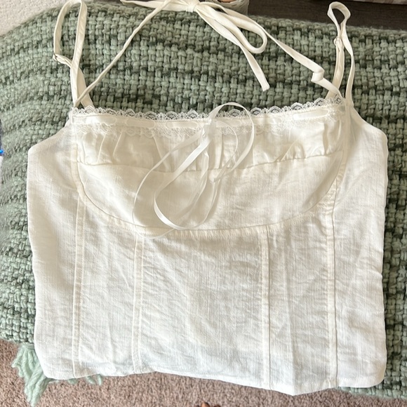 Beautiful dainty lace bustier halter top - Picture 1 of 5